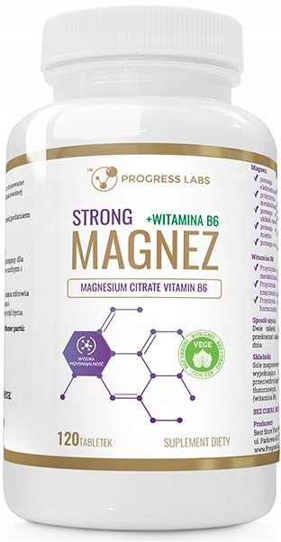 Magnez Strog + Witamina B6 Skurcze Stres 120 Tab.