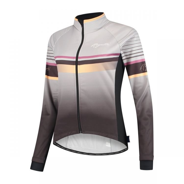 Damska Kurtka Rowerowa  Rogelli Impress Winterjacket | Grey/Gold - Rozmiar S