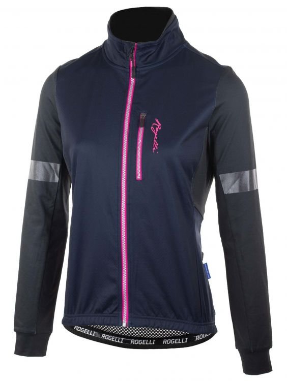 Damska Kurtka Rowerowa  Rogelli Transition  | Black/Blue/Pink - Rozmiar S