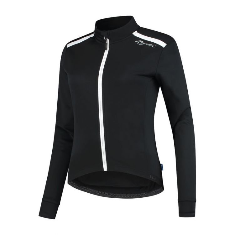 Damska Kurtka Rowerowa  Rogelli Winterjacket Pesara | Black/White - Rozmiar Xl