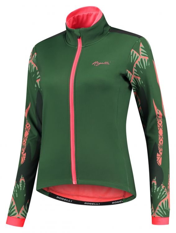 Damska Kurtka Rowerowa  Rogelli Winterjacket Vivid | Green/Colar - Rozmiar L