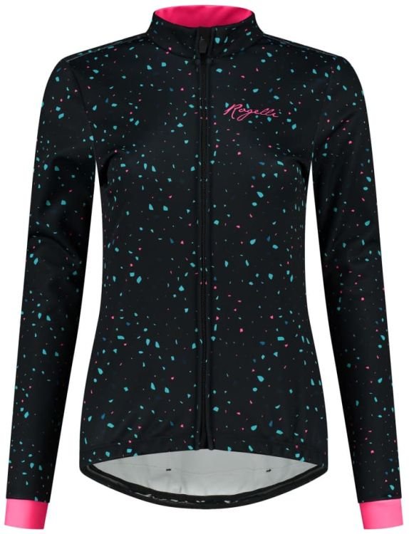Damska Kurtka Rowerowa  Rogelli Terrazzo | Black/Pink/Blue - Rozmiar M