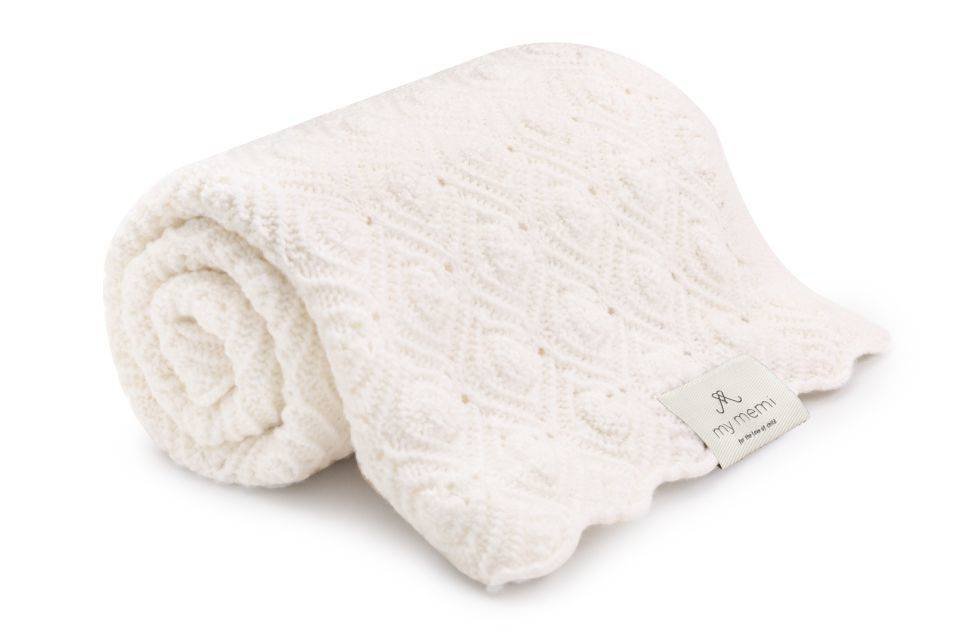 Kocyk Ze 100% Wełny Merino Cream Pearl - Premium Collection, My Memi