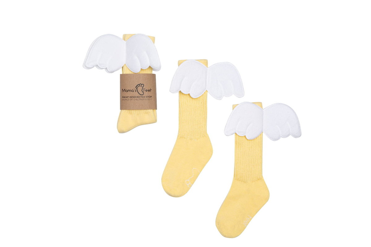 Podkolanówki Aniołek - Kanarkowy, Mama`S Feet-Mama