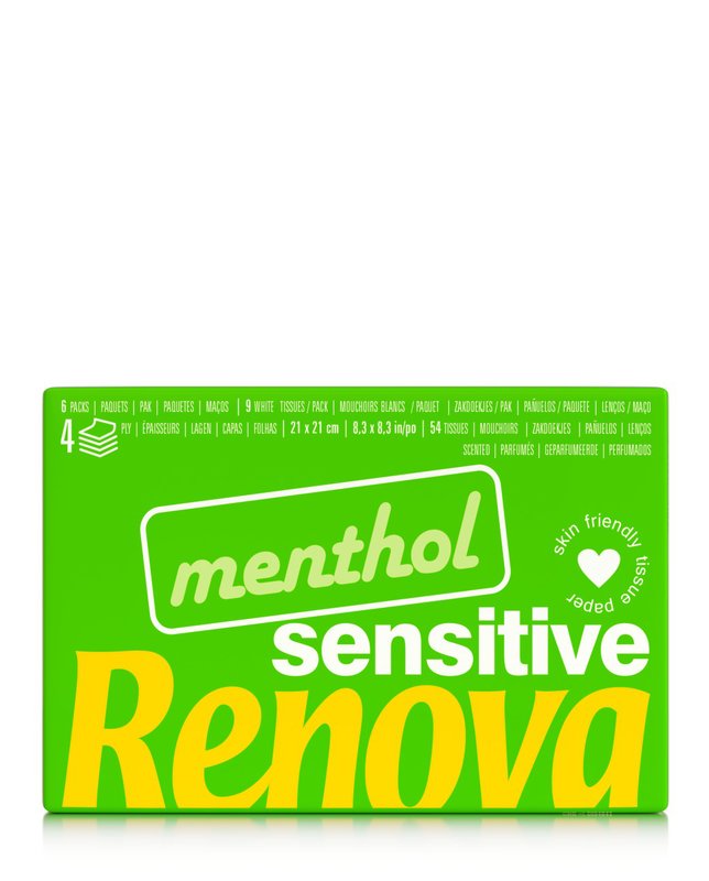 Renova, Chusteczki higieniczne Mentol 6 paczek