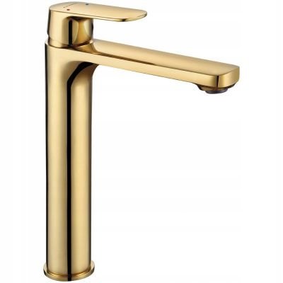 Kuchinox Gava bateria umywalkowa stojąca wysoka złota BQGG2ND