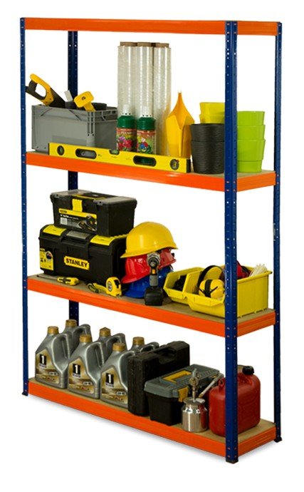 Regał Helios magazynowy metalowy HBN_180X120X35_4_400 ilość półek 4 nośność 400 kg / Wamar-Sosenka