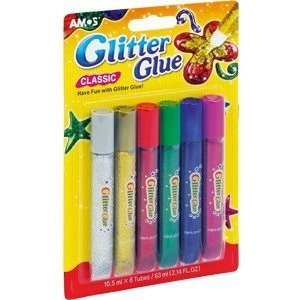 Amos Klej brokat 10.5ml 6kol GCL10B6