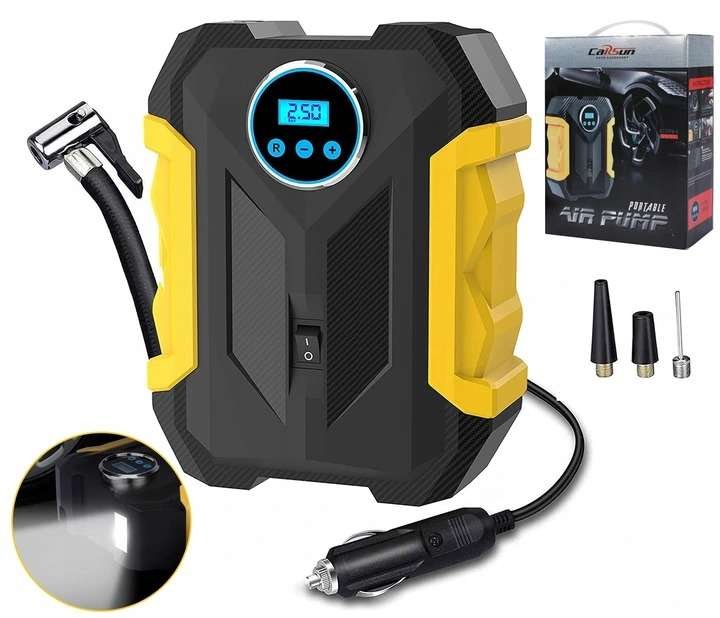 Kompresor Samochodowy Pompka Sprężarka 12V Led Lcd C1399-1