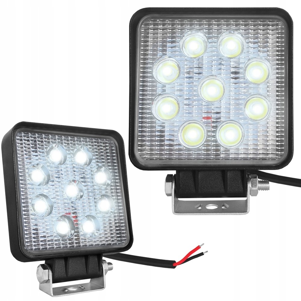 Lampa Robocza 9Xled 27W 9-60V Kwadratowa Off-Road