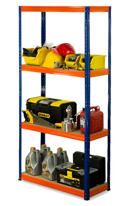 Regał Helios magazynowy metalowy HBW_180X090X40_4_350 ilość półek 4 nośność 350 kg / Wamar-Sosenka