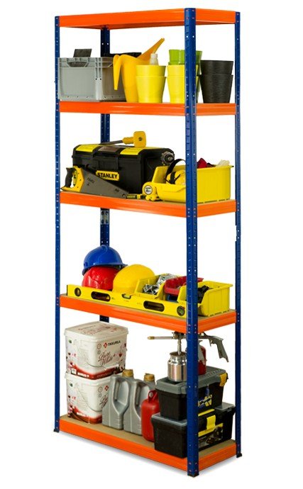 Regał Helios magazynowy metalowy HBW_180X090X30_5_350 ilość półek 5 nośność 350 kg / Wamar-Sosenka