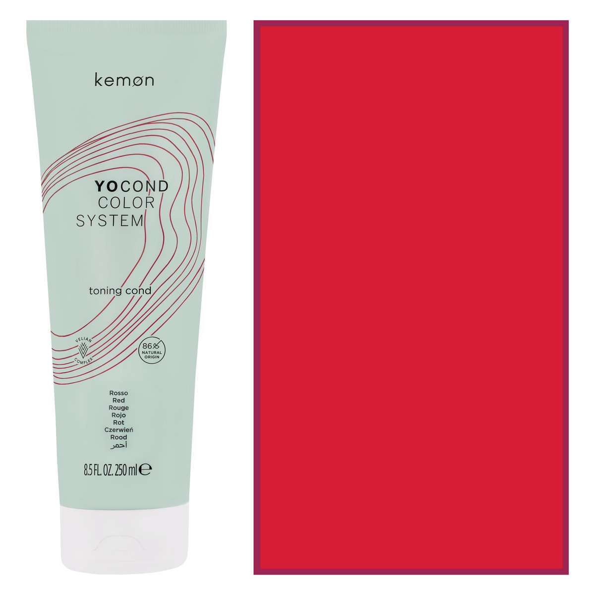 Kemon, Yo Cond Color System Toning, Odżywka koloryzująca do włosów wzmacnia kolor i pielęgnuje Czerwień, 250 ml