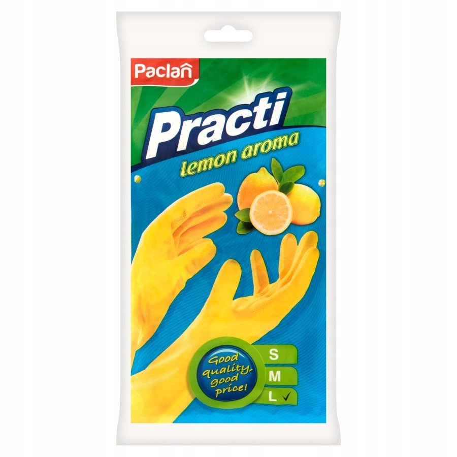 Paclan Rękawice gumowe rozmiar L żółte 1 para