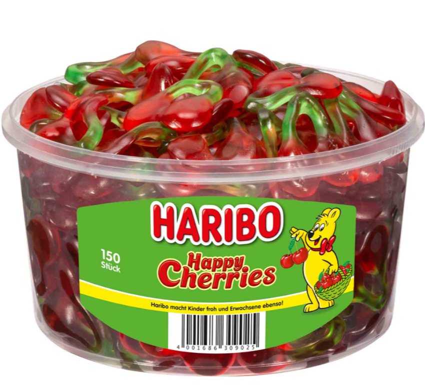 Haribo Żelki Happy Cherries Wiśnie 150Szt