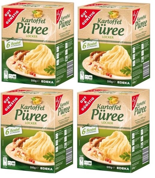 Gut & Gunstig, puree ziemniaczane, 4 x 510 g