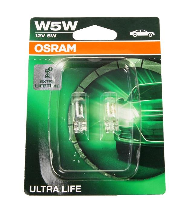 Osram 12 V lampy reflektorowe, oryginalne W5W, składane pudełko, Ultra Life, podwójny blister 2825ULT-02B