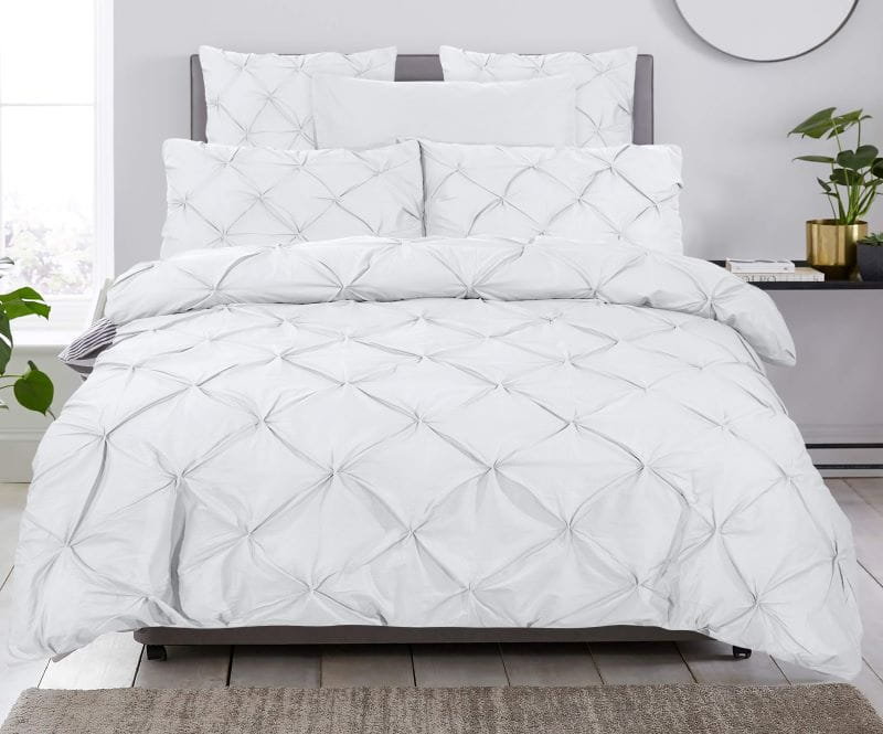 200X200/220 Salvador Biały Kpl Pościeli Drapowana Bawełna