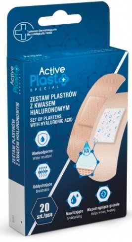 NTRADE ACTIVE PLAST Zestaw plastrów z kwasem hialuronowym, 20szt.