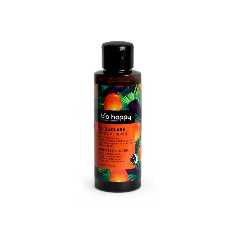 Bio Happy Olejek podkreślający opaleniznę i pielęgnujący włosy Mango & Czarna Marchew 100ml Bio Happy