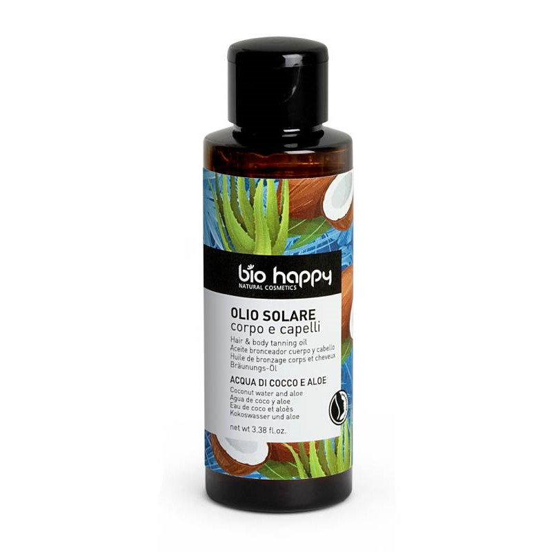Bio Happy Olejek podkreślający opaleniznę i pielęgnujący włosy Woda Kokosowa & Aloes 100.0 ml