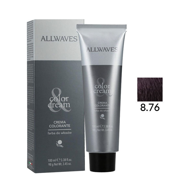 ALLWAVES Farba do włosów 8.76 Jasny Fiolet 100 ml
