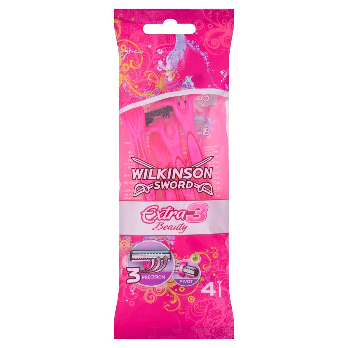 Wilkinson Extra3 Beauty Essentials jednorazowe maszynki do golenia dla kobiet 4szt