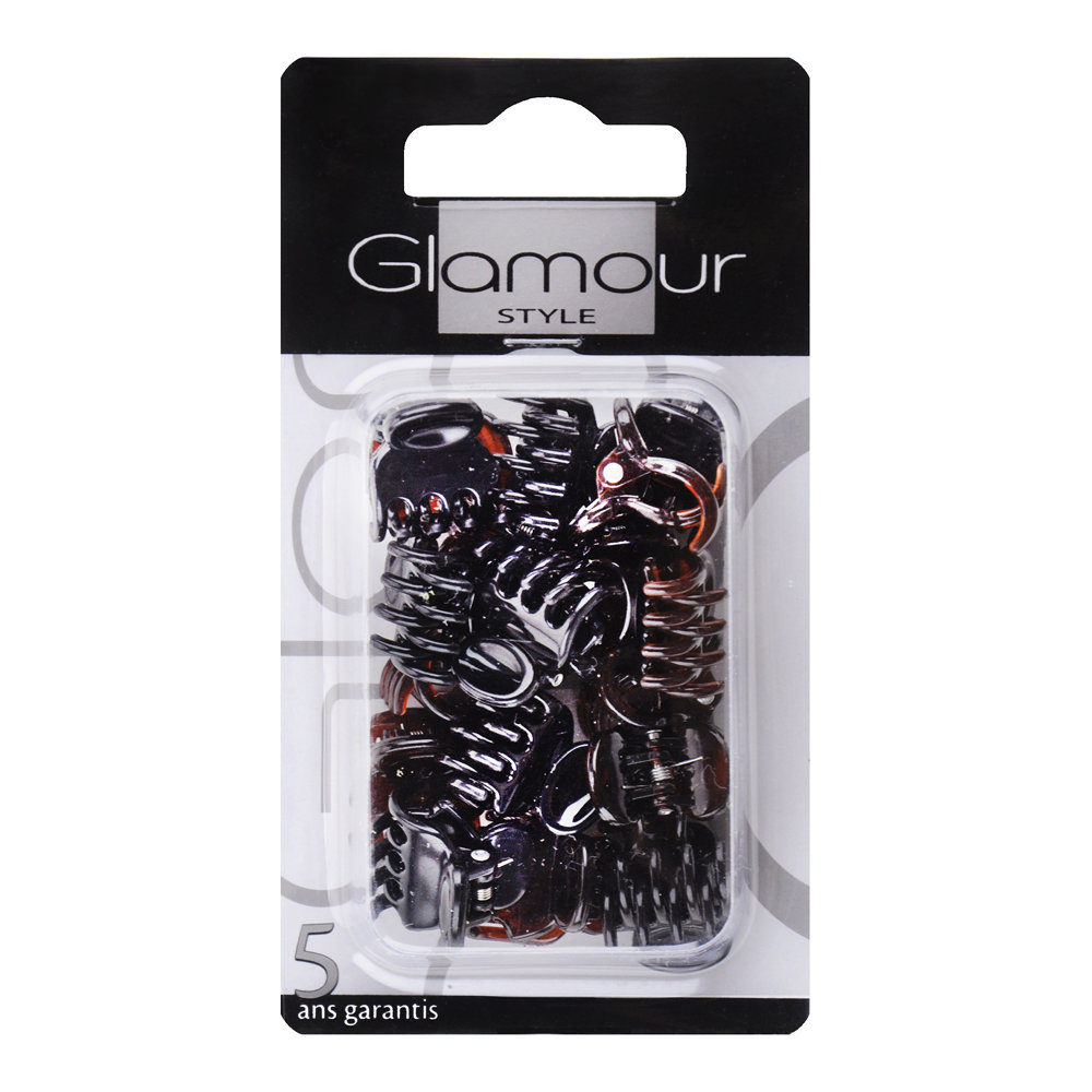 Glamour, Spinki żabki do włosów, 18 szt.