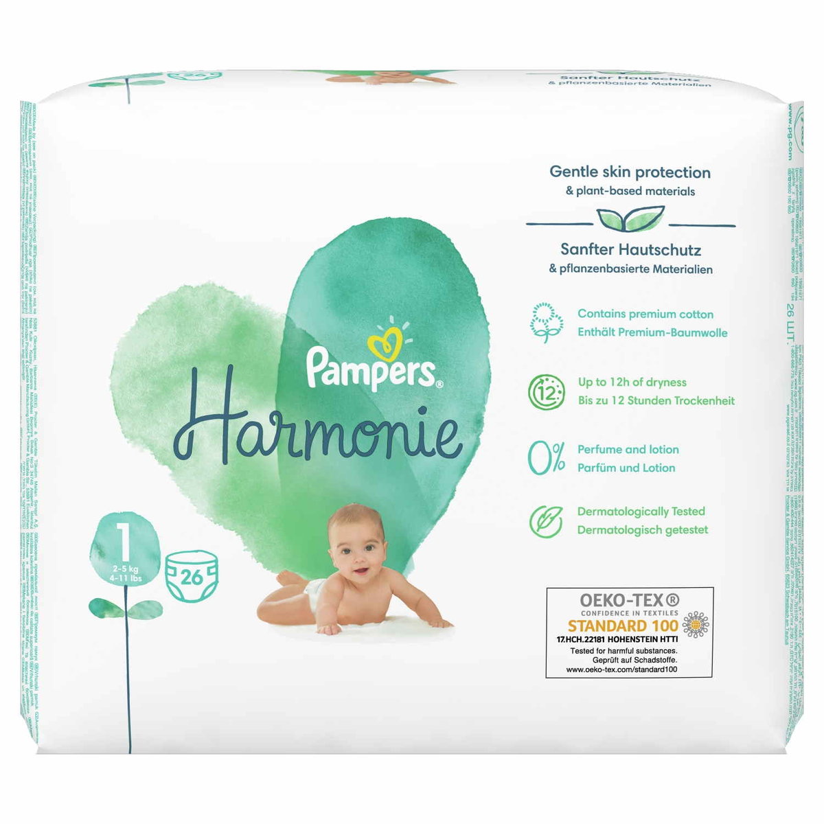 Pampers PROCTER & GAMBLE Harmonie 1 2-5 kg pieluchy x 26 szt