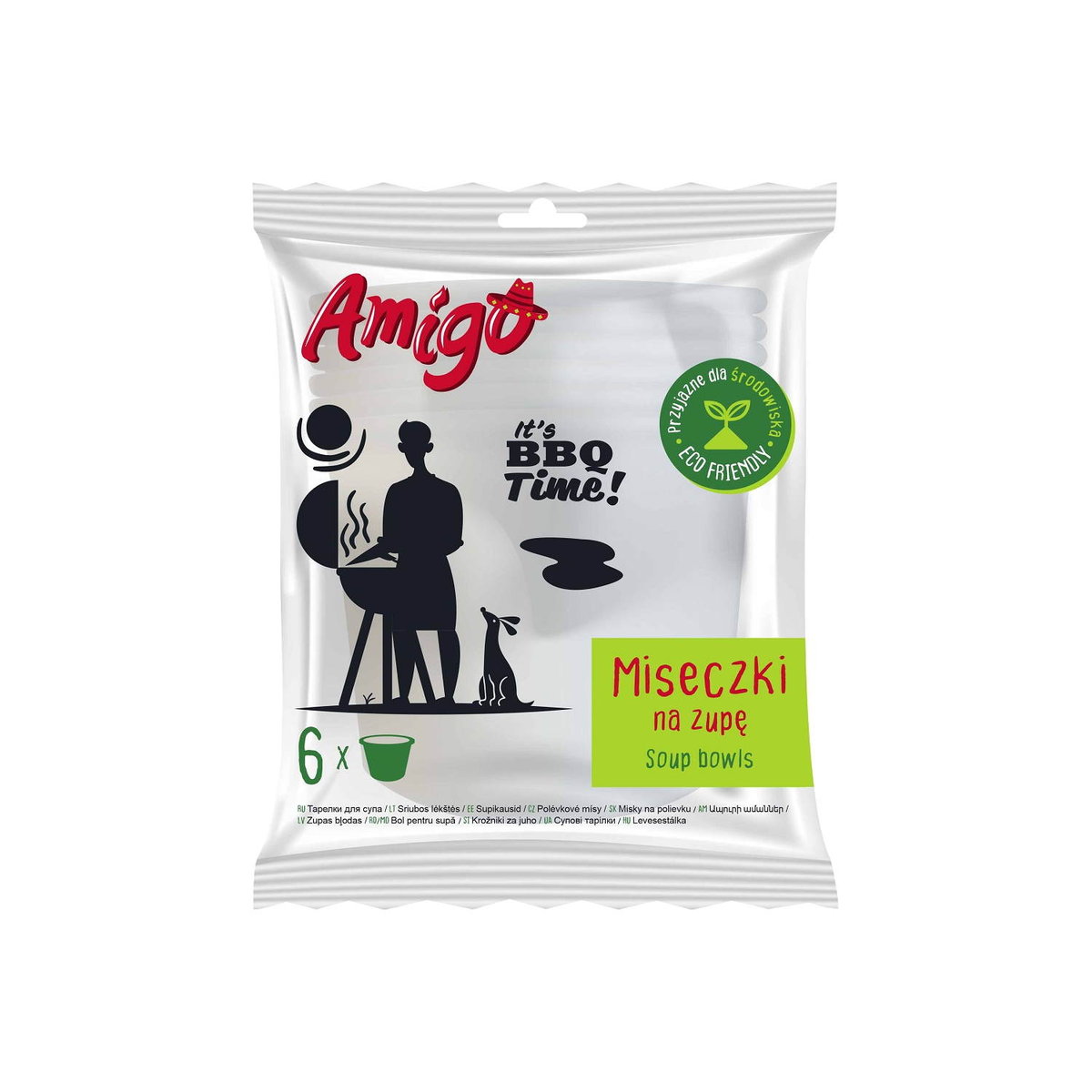 Amigo Amigo Eco Friendly Miski papierowe jednorazowe 6szt