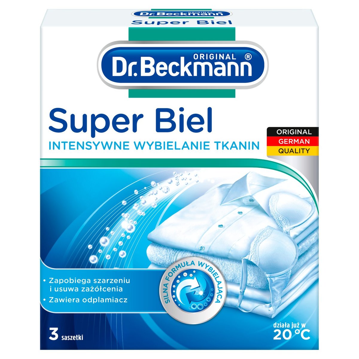 Dr. Beckmann Super Biel Intensywne Wybielanie Tkanin 3 X 40 G