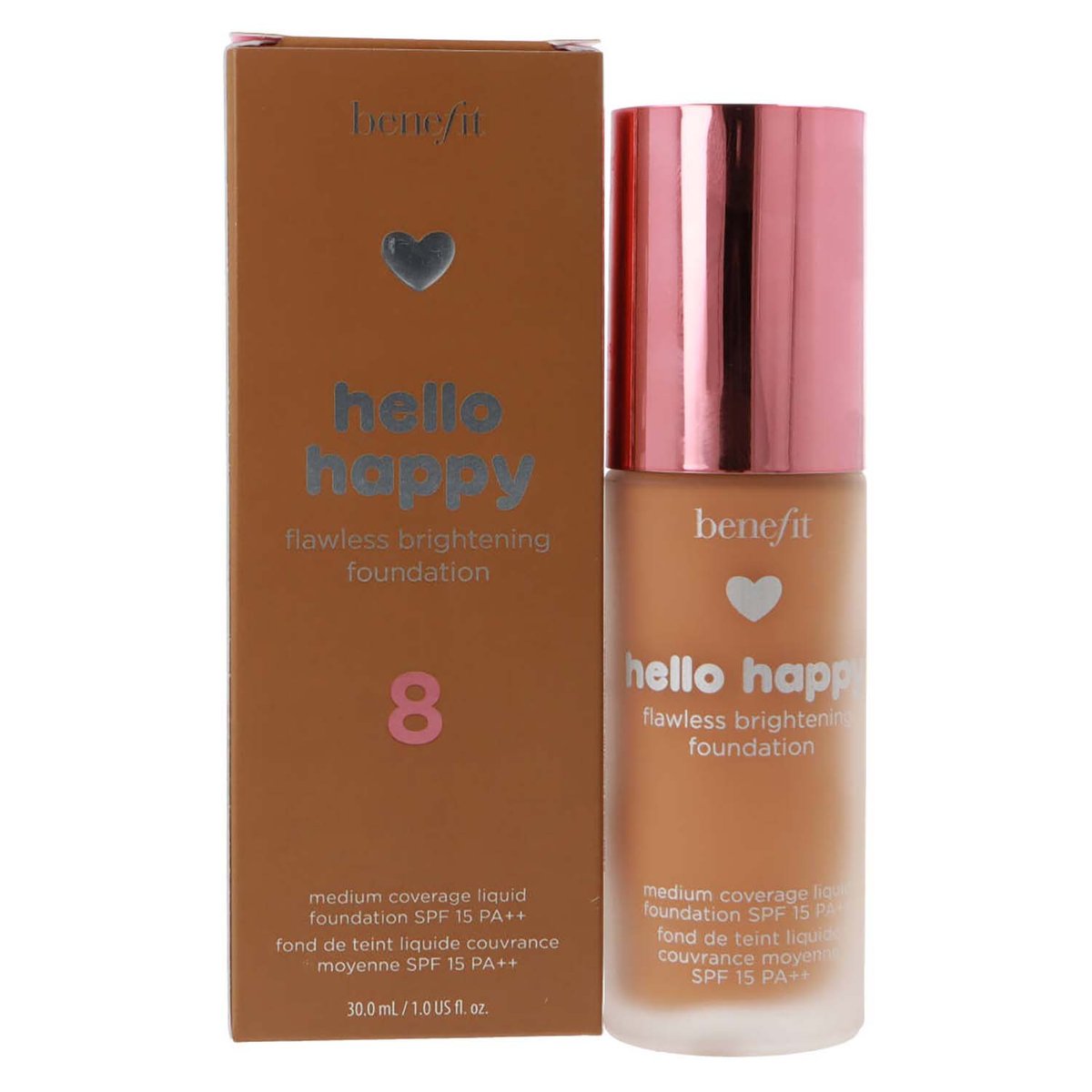 Benefit, Hello Happy, Podkład rozświetlajacy 08 Tan Warm, 30 ml