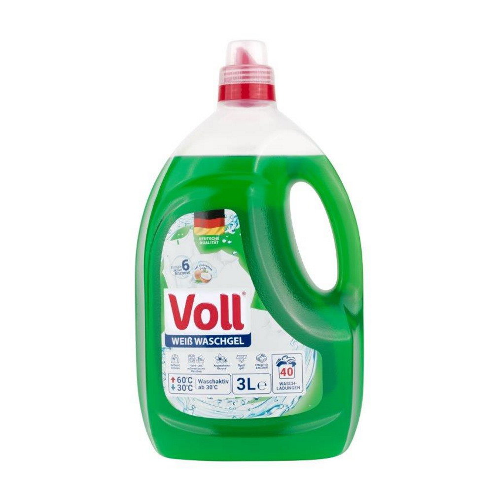 BioLife Żel do prania Voll White 3l białe 40 prań De x4