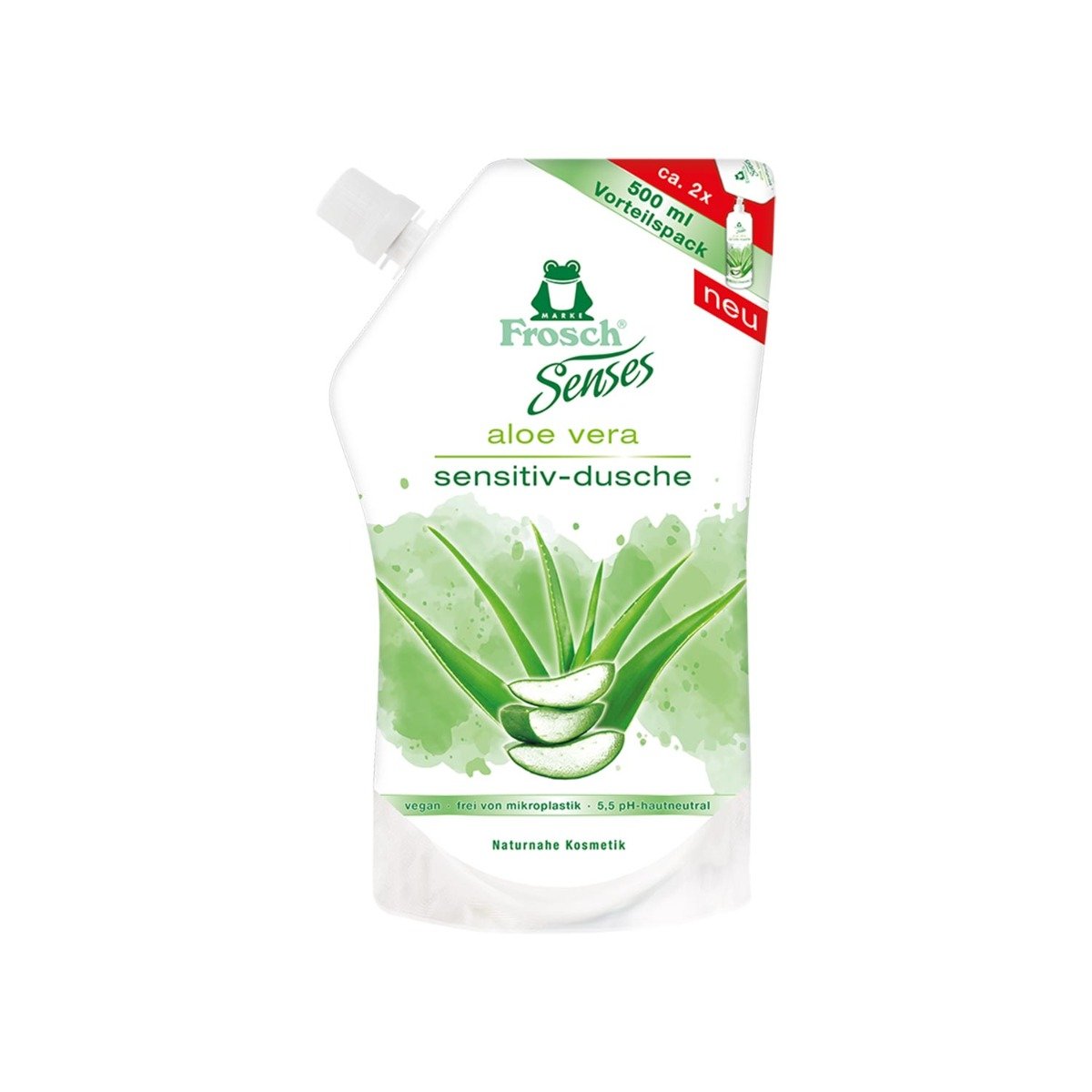 Frosch Frosch - Żel pod prysznic aloesowy Zapas 500 ml