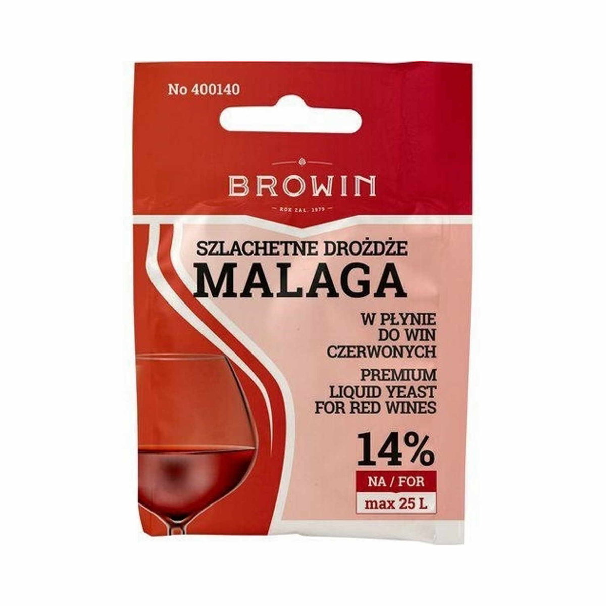 Browin Drożdże winiarskie w płynie Malaga 20ml, marki drmalaga