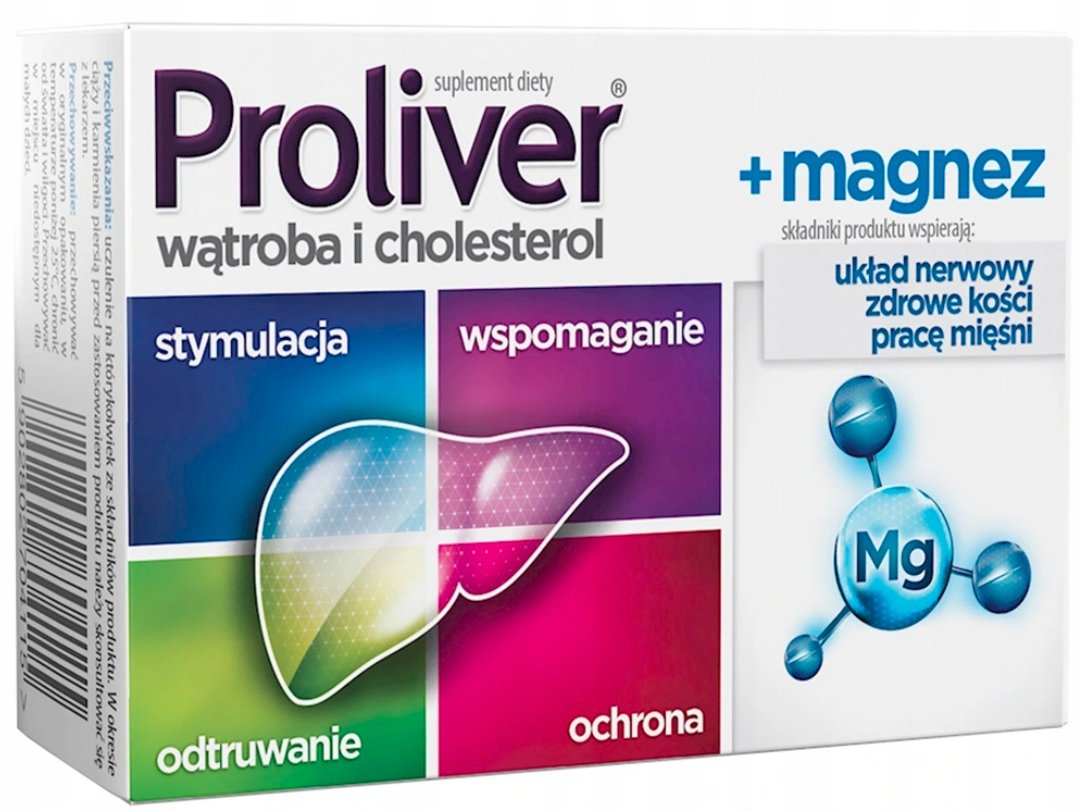 Aflofarm FARMACJA POLSKA SP. Z O.O. Proliver + Magnez, 30 tabletek Wysyłka kurierem tylko 10,99 zł