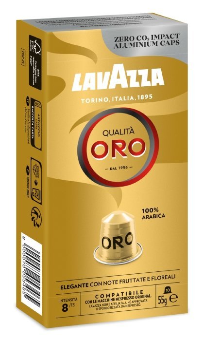 Lavazza, kawa kapsułki Qualita Oro Nespresso, 10 kapsułek