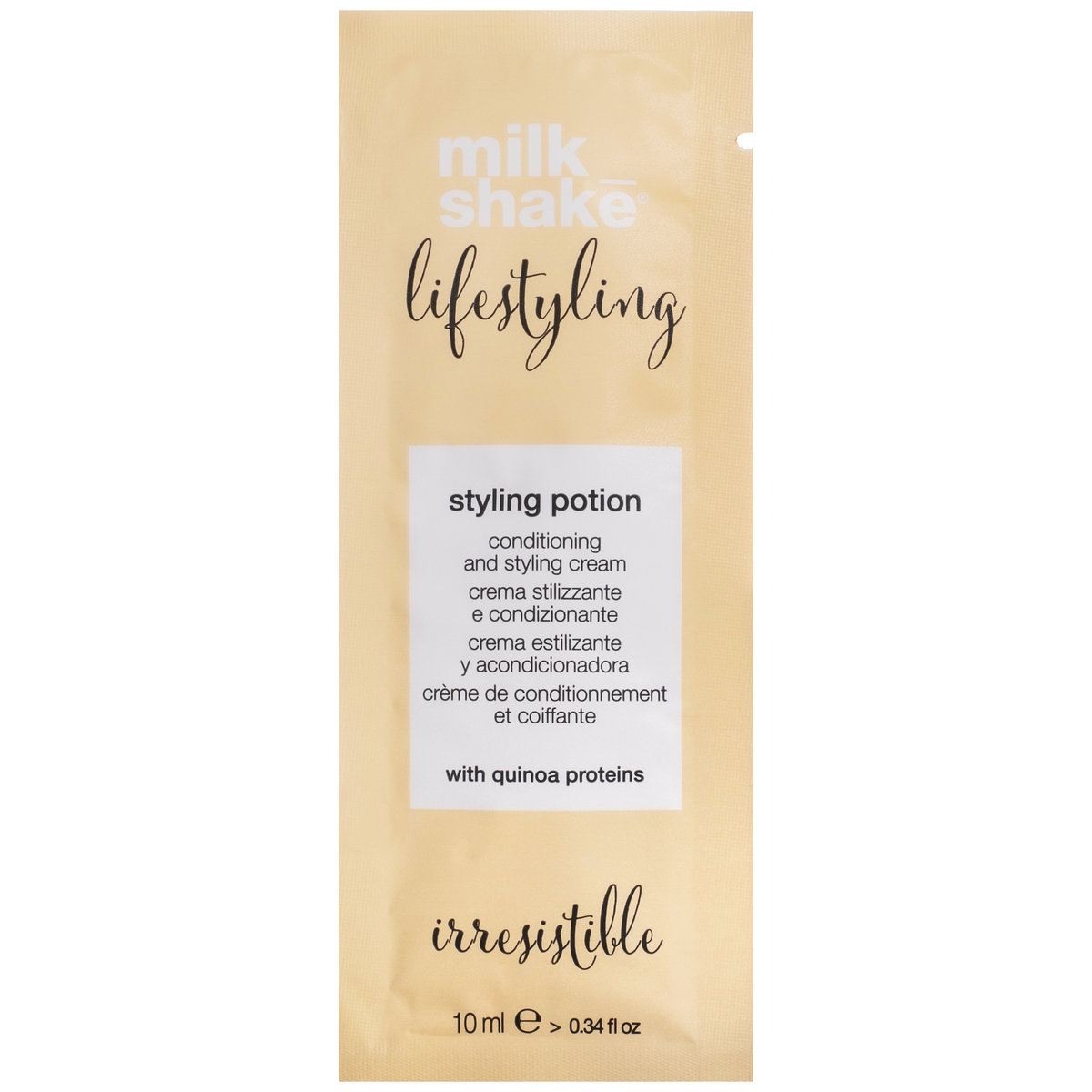 Milk Shake Lifestyling Styling Potion, Profesjonalny krem do stylizacji z filtrami UV, utrwala i dodaje objętości, 10 ml