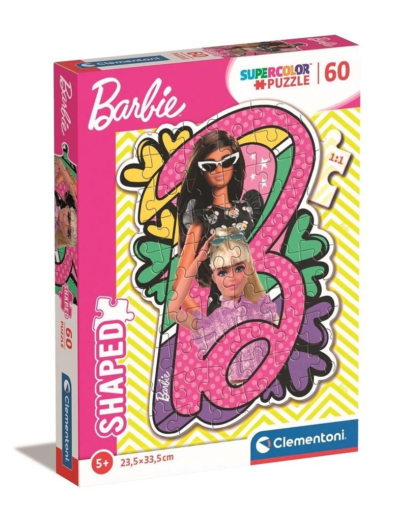 Puzzle 60 Super Color Barbie Shaped - Clementoni