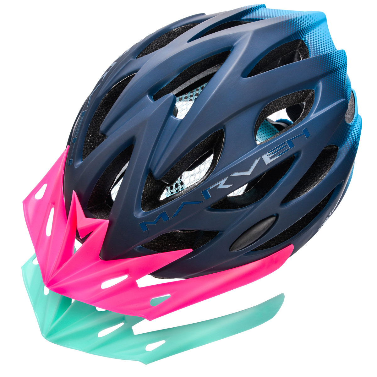 Meteor Kask rowerowy Marven 2 L 58-61 cm granatowy/niebieski 25189