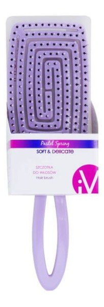 INTER-VION Pastel Spring - Soft & Delicate Hair Brush - Delikatna szczotka do włosów - Fioletowa