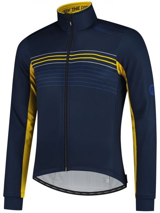 Męska Kurtka Rowerowa Rogelli Kalon Cycling Winterjacket | Blue/Yellow - Rozmiar M