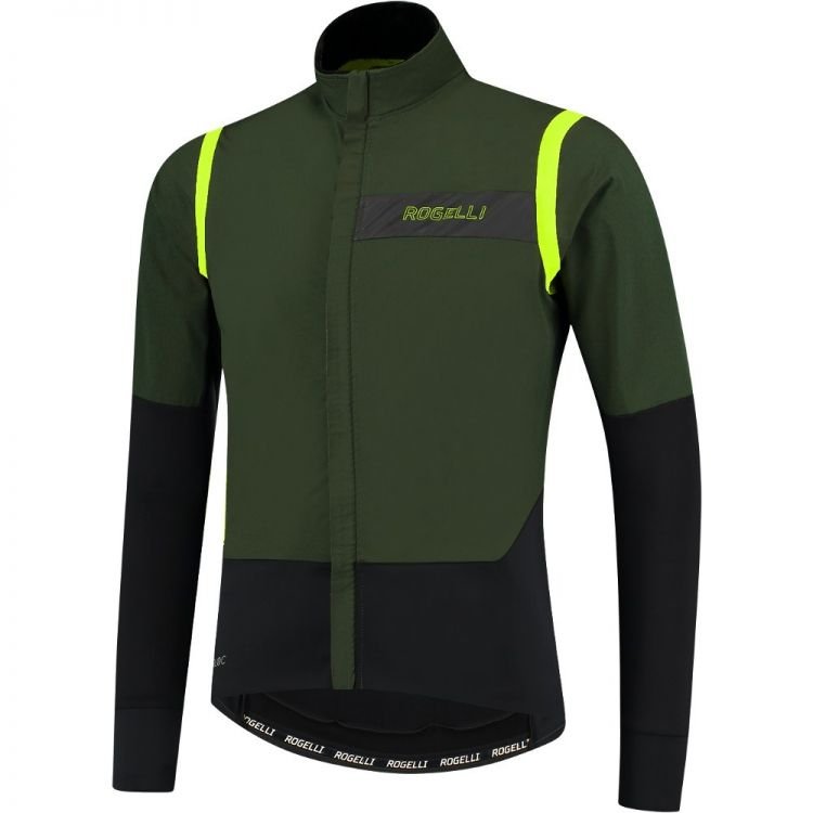 Męska Kurtka Rowerowa Rogelli Winterjacket Infinite | Green/Fluor - Rozmiar Xl