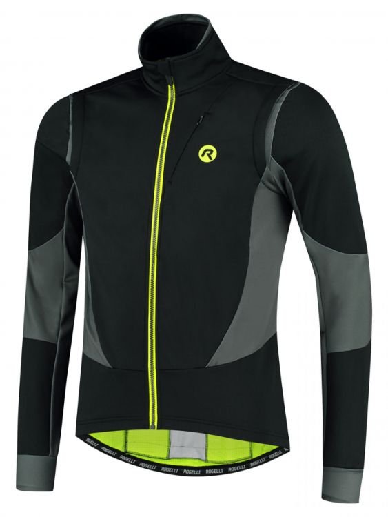 Męska Kurtka Rowerowa Rogelli Winterjacket Brave | Black/Grey/Fluor - Rozmiar M