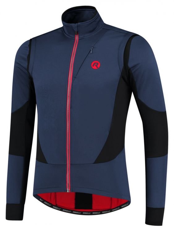 Męska Kurtka Rowerowa Rogelli Winterjacket Brave | Blue/Black/Red - Rozmiar L
