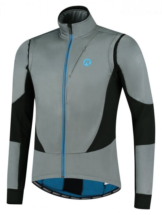 Męska Kurtka Rowerowa Rogelli Winterjacket Brave | Grey/Black/Blue - Rozmiar L