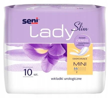 Seni Wkładki urologiczne dla kobiet Lady Slim Mini 9.5x22.5cm 10 szt. |   SE-095-MI10-1PL