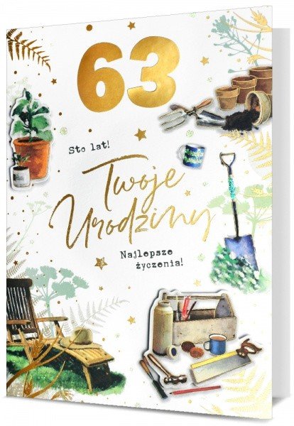 Kartka Urodzinowa Z Cyframi Do Naklejenia Wieku H2775