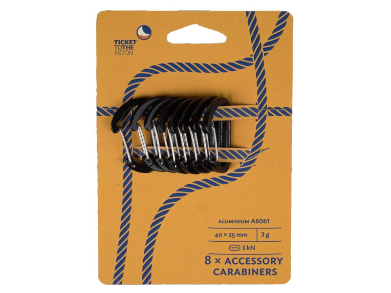 Ticket to the Moon Ticket to the Moon Carabiner Set 8 Pieces  2021 Karabinki niezakręcane TMBINER03