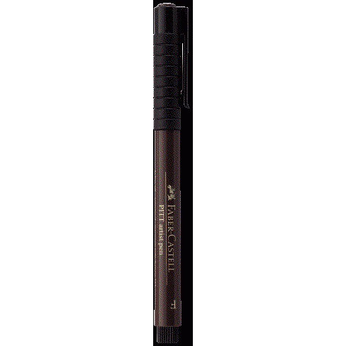 Faber-Castell 167299  Flamaster PITT Artist Pen, grubość kreski f, kolor 199, czarny F167299